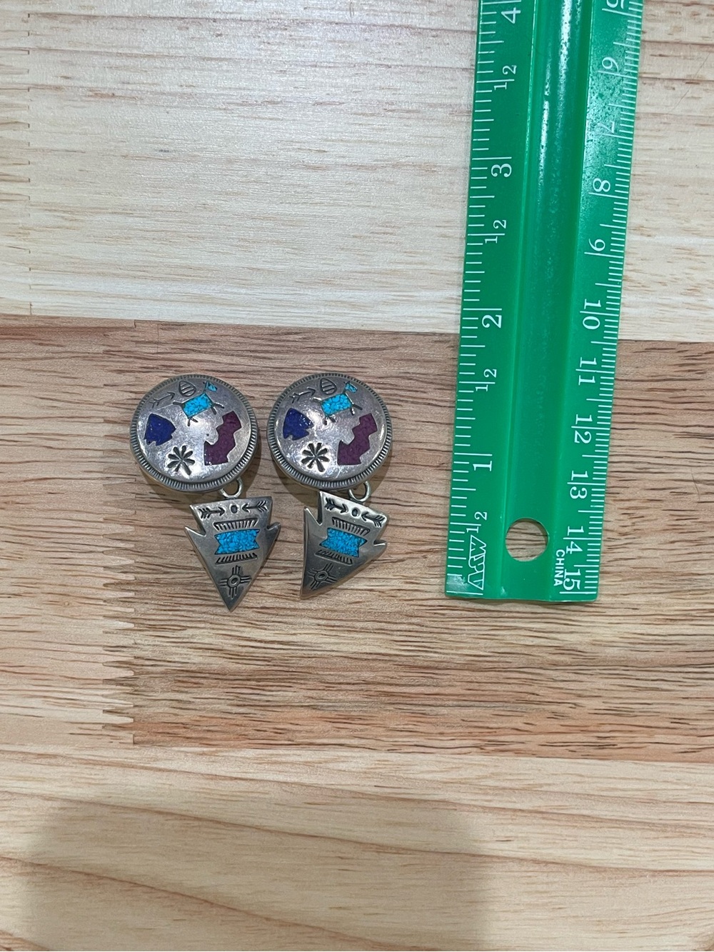 Vintage Sterling Silver Clip on Earrings with Inset Stone Accents